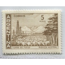 ARGENTINA 1959 GJ 1140B PAPEL IMPORTADO MATE BLANDO MINT U$ 25 RARA
